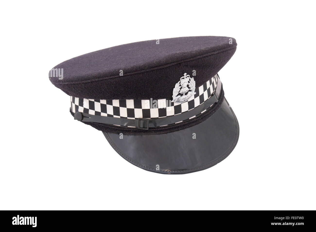 Hat britannica di funzionario di polizia Foto Stock