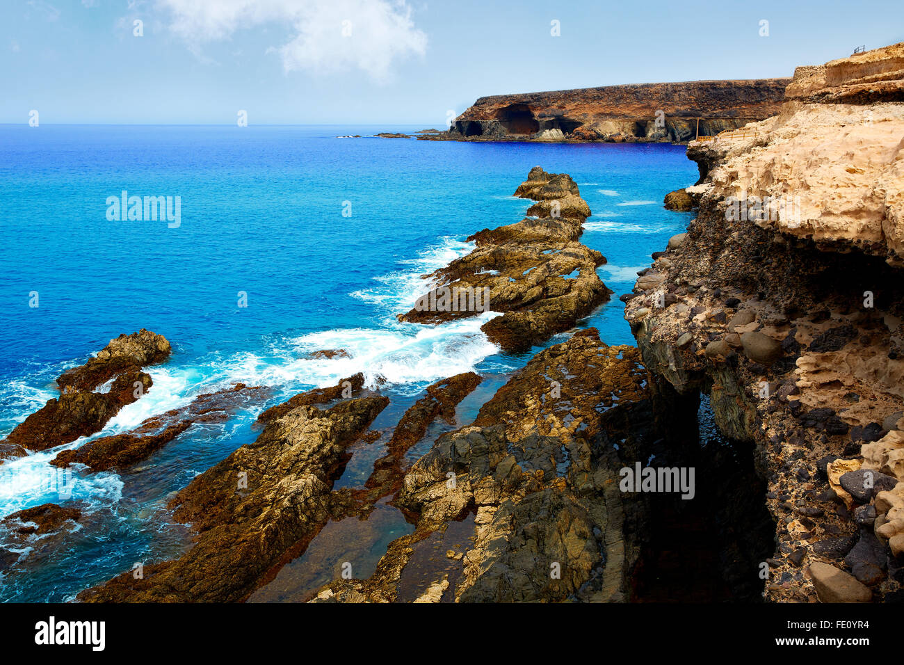 Ajuy spiaggia a Fuerteventura Isole Canarie Spagna Foto Stock