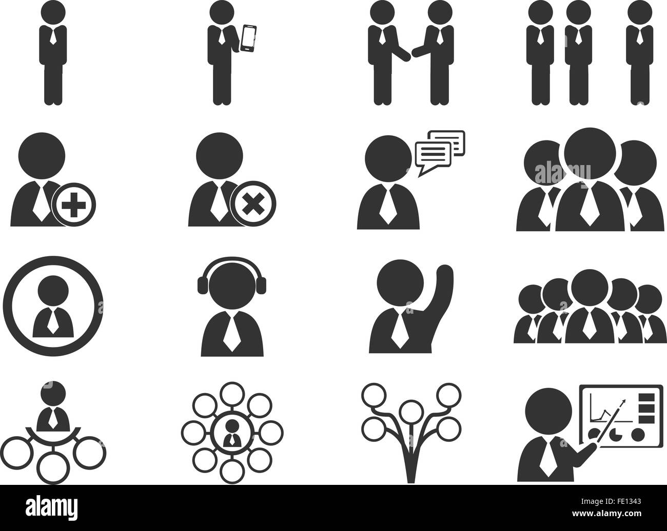 Comunità set di icone Illustrazione Vettoriale