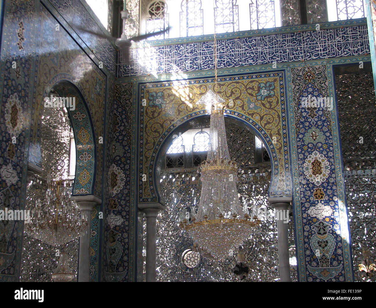 Santuario di Zaynab. Il nipote del Profeta Maometto in Damasco, Siria. Foto Stock