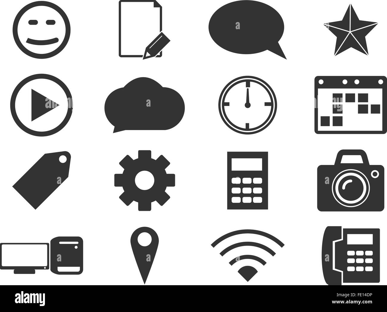 Social media set di icone Illustrazione Vettoriale