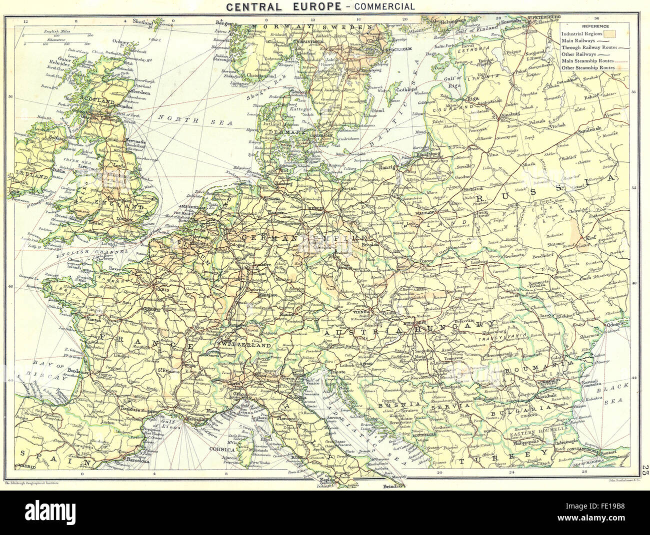 Map Of Europe 1900 Immagini E Fotografie Stock Ad Alta Risoluzione Alamy Europa Central Commercial 1900 Mappa Antichi Fe19b8