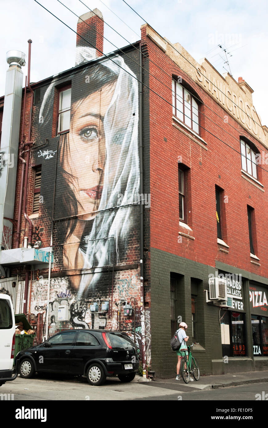 Melbourne Street Art da Matt Adnate Foto Stock