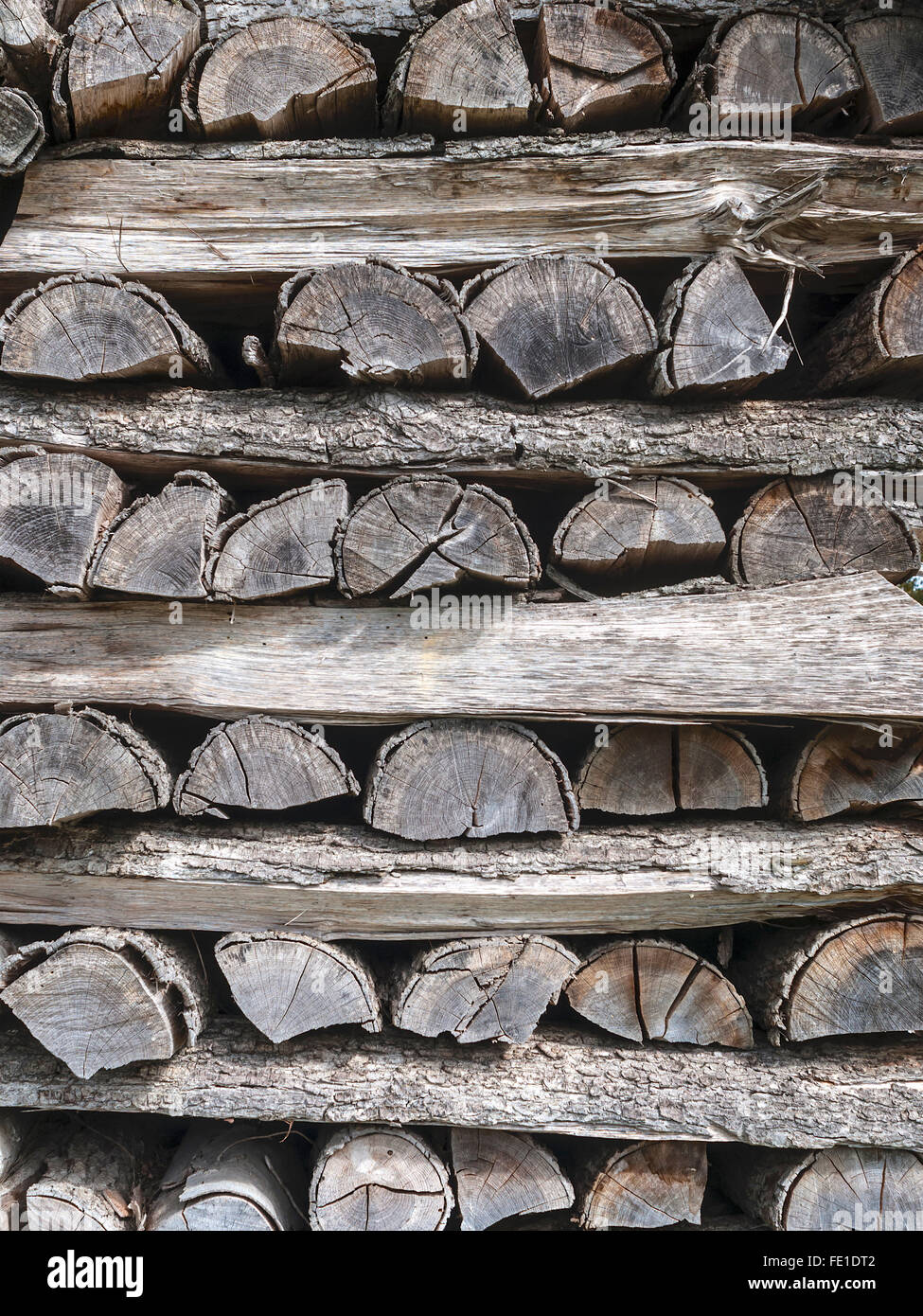 Palo di legno / dividere i registri nazionali per legna da ardere, Francia. Foto Stock