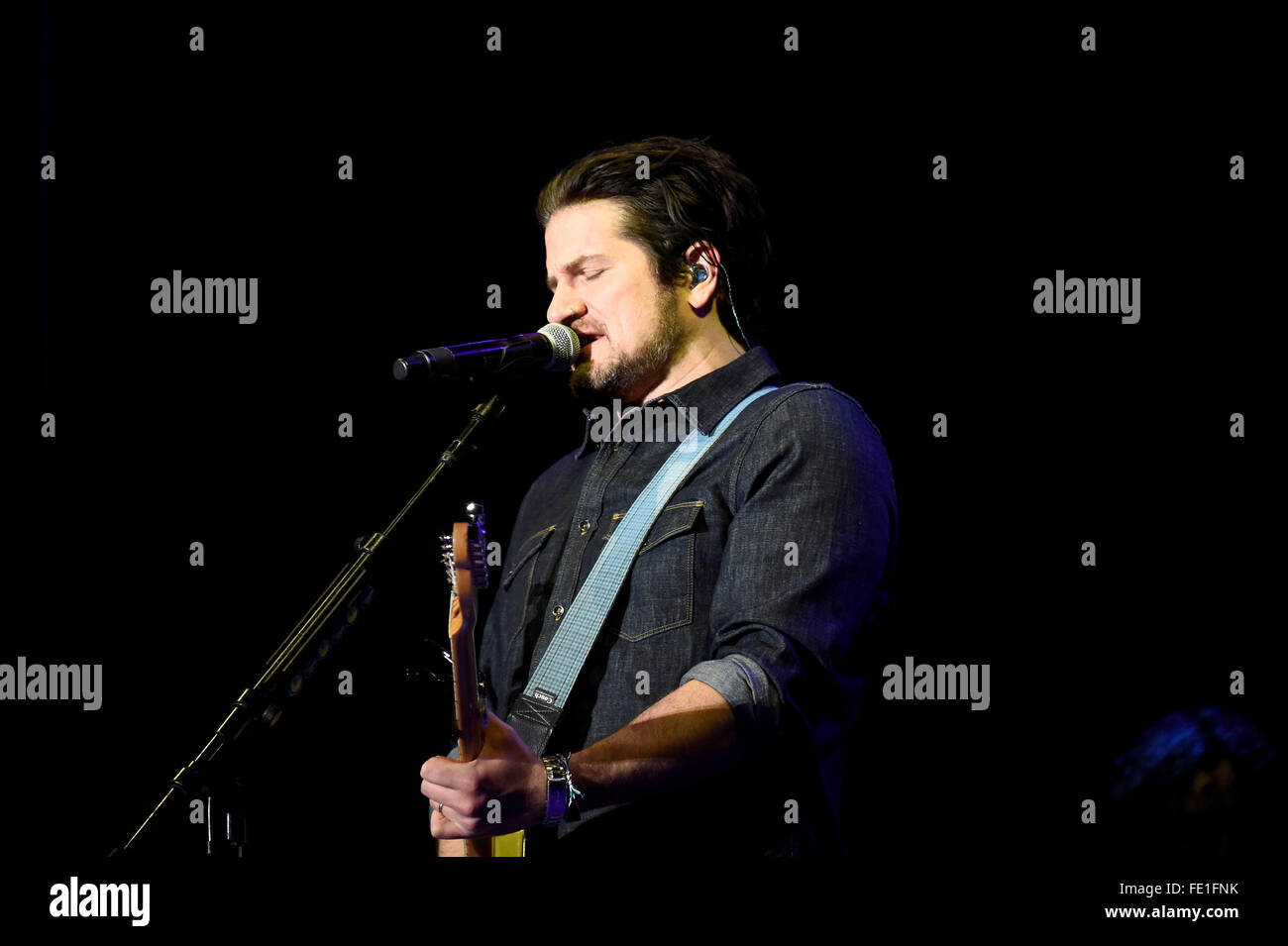 Mercoledì 3 febbraio, 2016: il cantante-cantautore Matt Nathason esegue al Super Bowl città di San Francisco, California durante la National Football League la settimana di apertura delle celebrazioni per il Super Bowl 50 tra la Carolina Panthers e Denver Broncos . Eric Canha/CSM Foto Stock