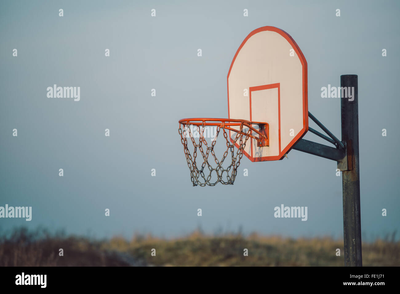 Basketball hoop per outdoor sport attività, street ball sport e attività ricreative Foto Stock