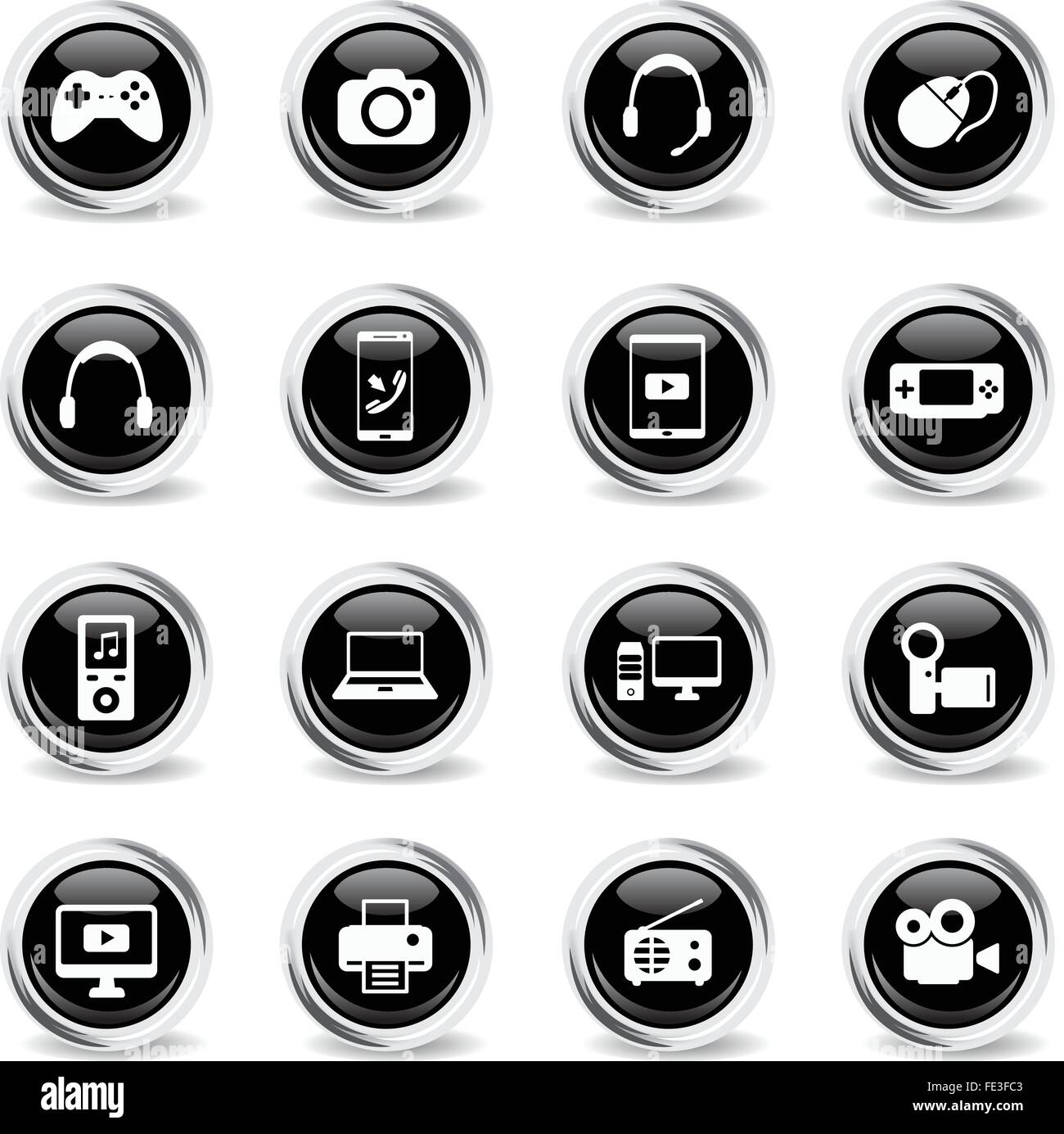 Gadget semplicemente le icone Illustrazione Vettoriale