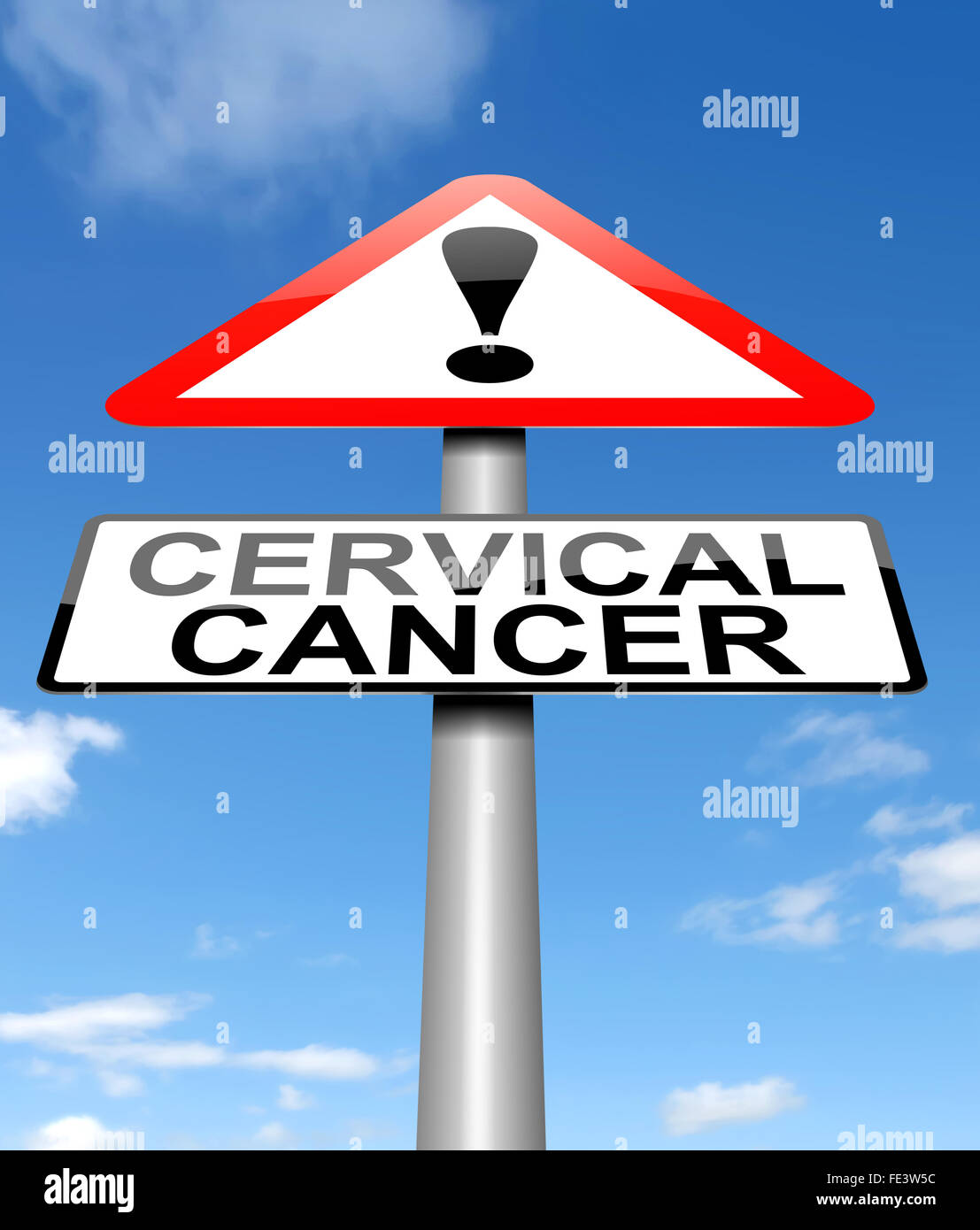 Il cancro cervicale concetto. Foto Stock