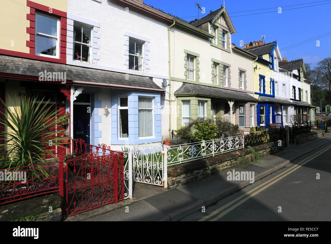 Fine stile Georgiano edifici elencati, South Street, Città a Cockermouth, West Cumbria, England Regno Unito Foto Stock