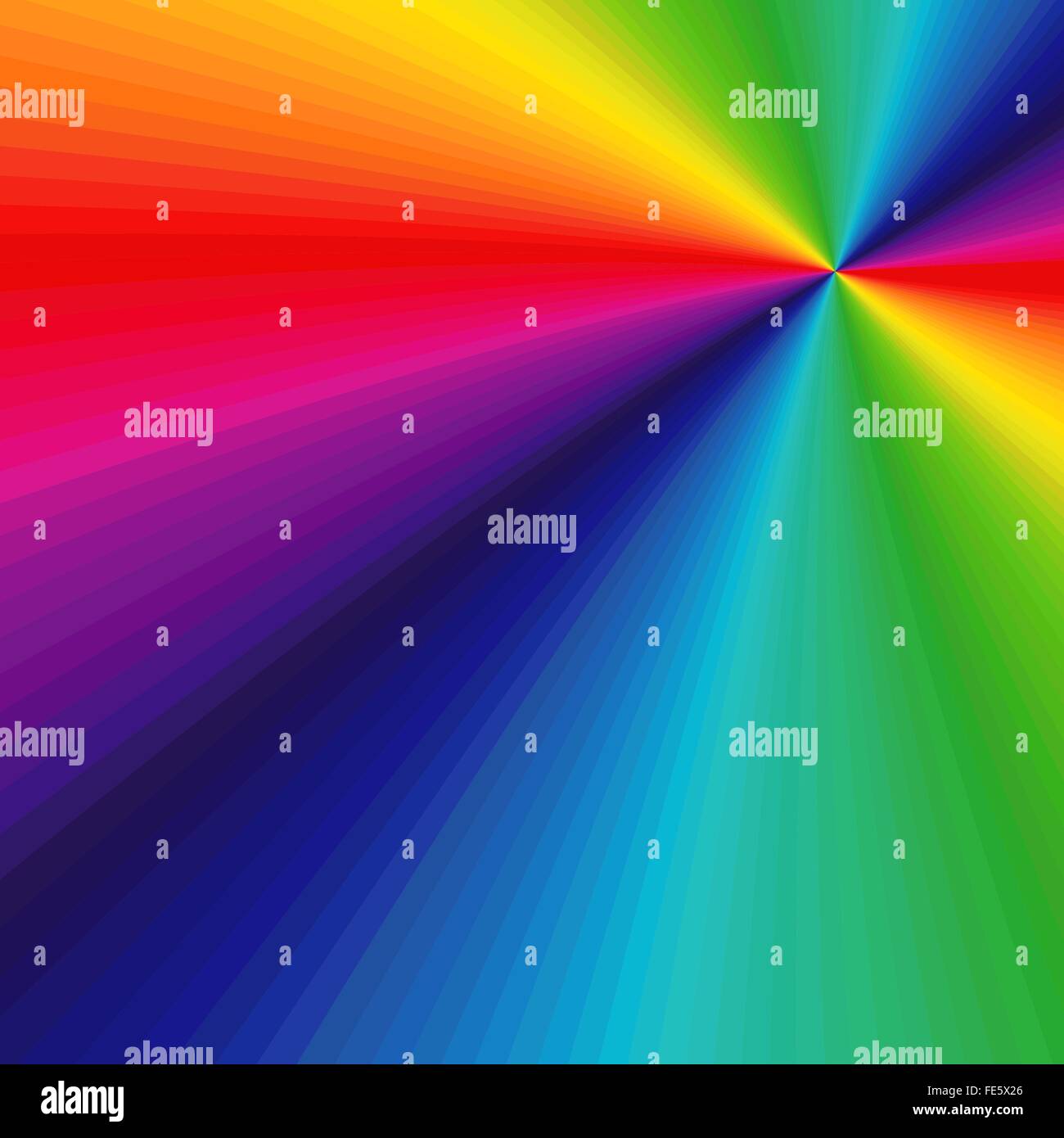 Abstract variegato disegno vettoriale con molti colori simmetria radiale fasci di spettro visibile Illustrazione Vettoriale