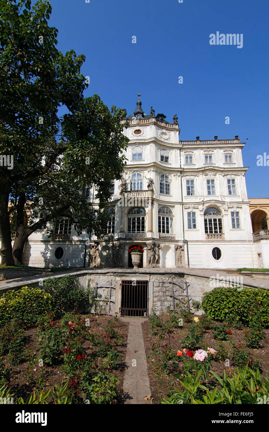 Il castello di Ploskovice - famoso castello barocco, Repubblica Ceca Foto Stock