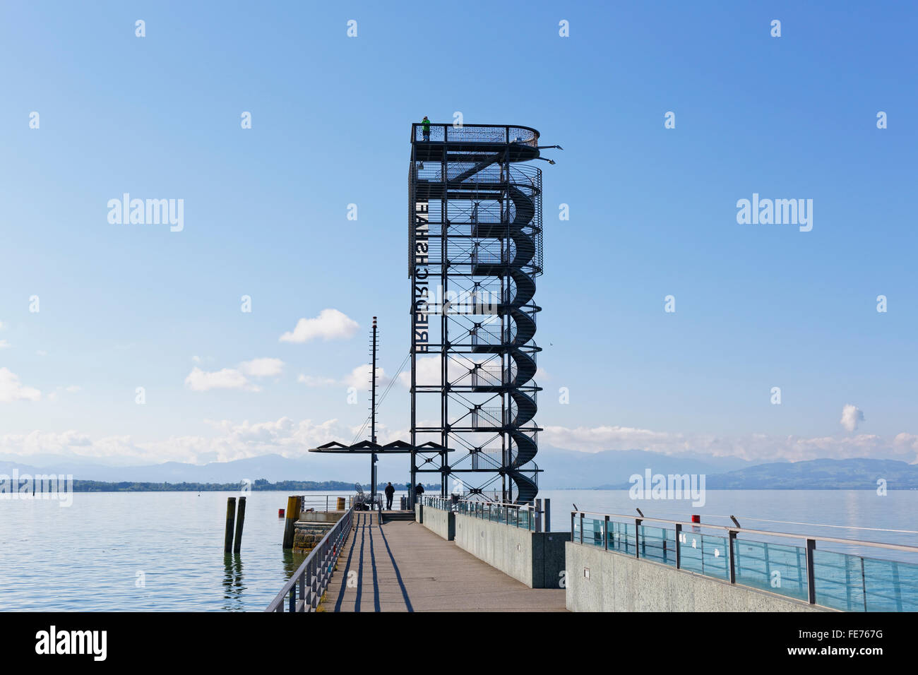 Torre, Moleturm, Lago di Costanza, Friedrichshafen, Alta Svevia, Regione Bodensee, Baden-Württemberg, Germania Foto Stock