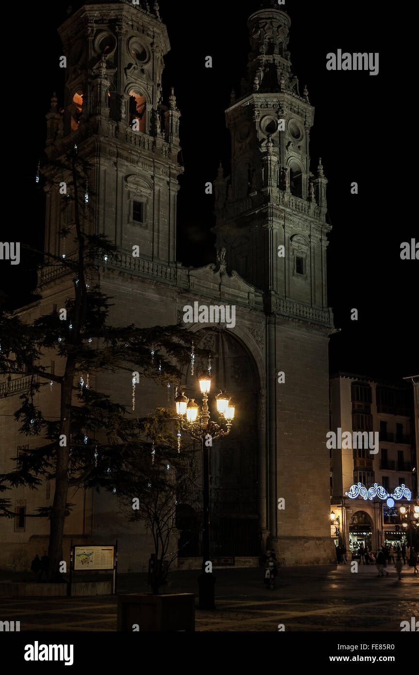 Concattedrale de la Redonda, Ciudad de Logroño, La Rioja, Spagna. Foto Stock