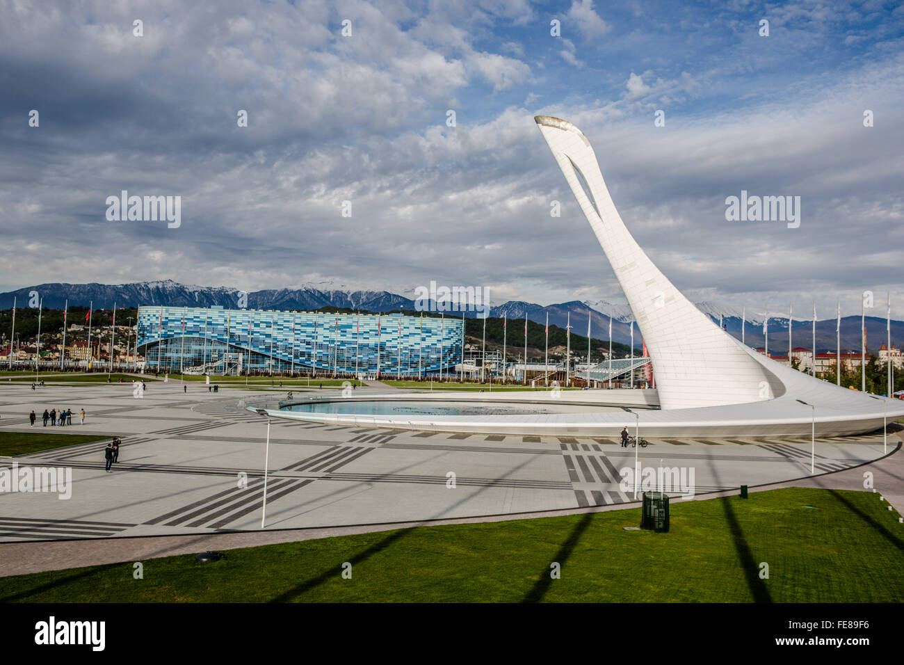 Fiamma olimpica, Sochi Foto Stock