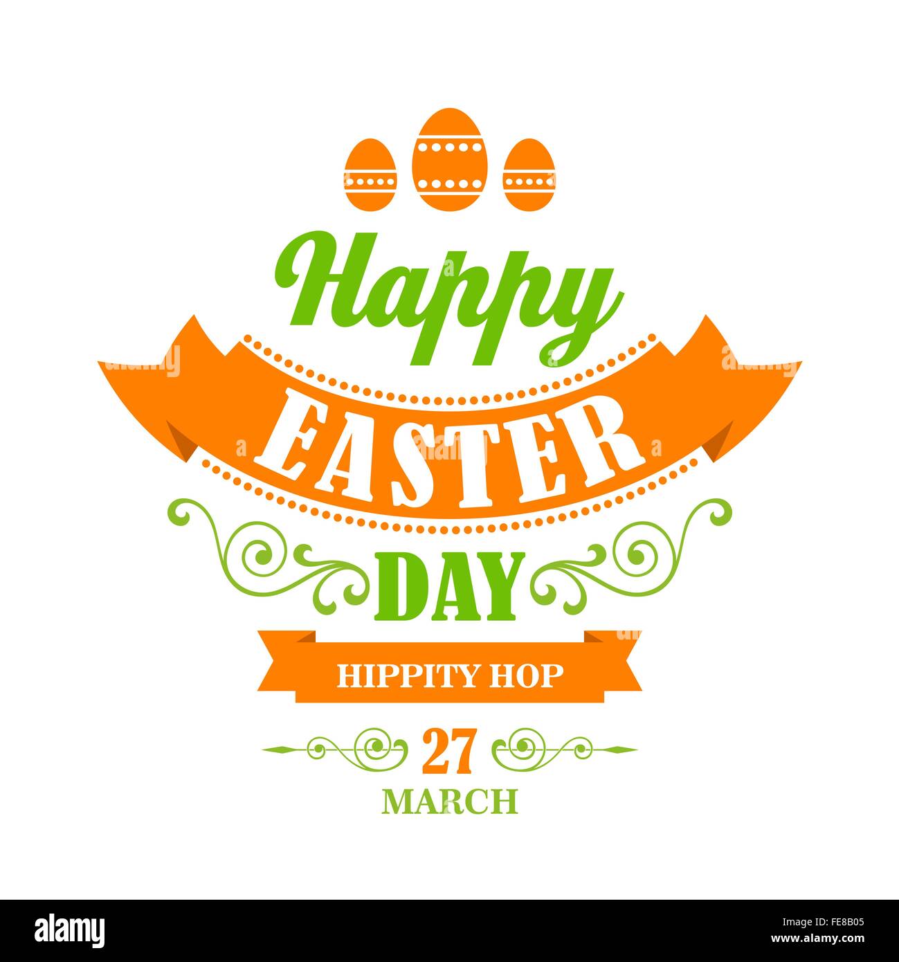 Felice Pasqua sfondo tipografici Illustrazione Vettoriale