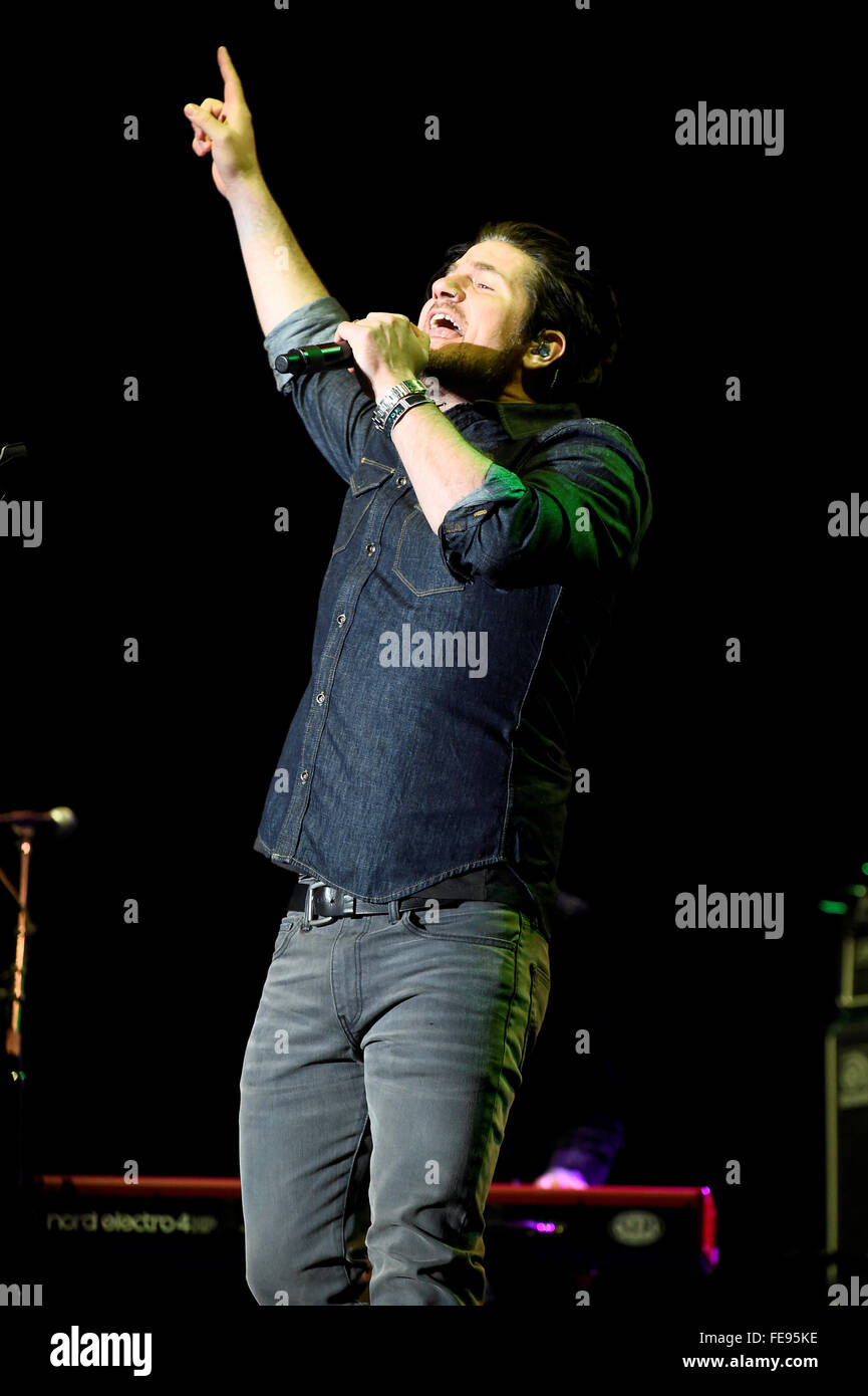 Mercoledì 3 febbraio, 2016: il cantante-cantautore Matt Nathason esegue al Super Bowl città di San Francisco, California durante la National Football League la settimana di apertura delle celebrazioni per il Super Bowl 50 tra la Carolina Panthers e Denver Broncos . Eric Canha/CSM Foto Stock