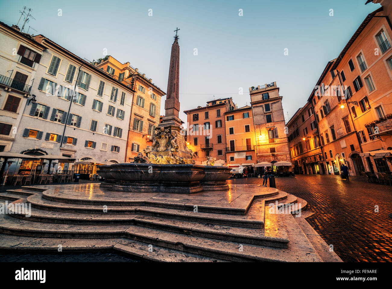 Roma, Italia: Piazza della Rotonda al mattino Foto Stock