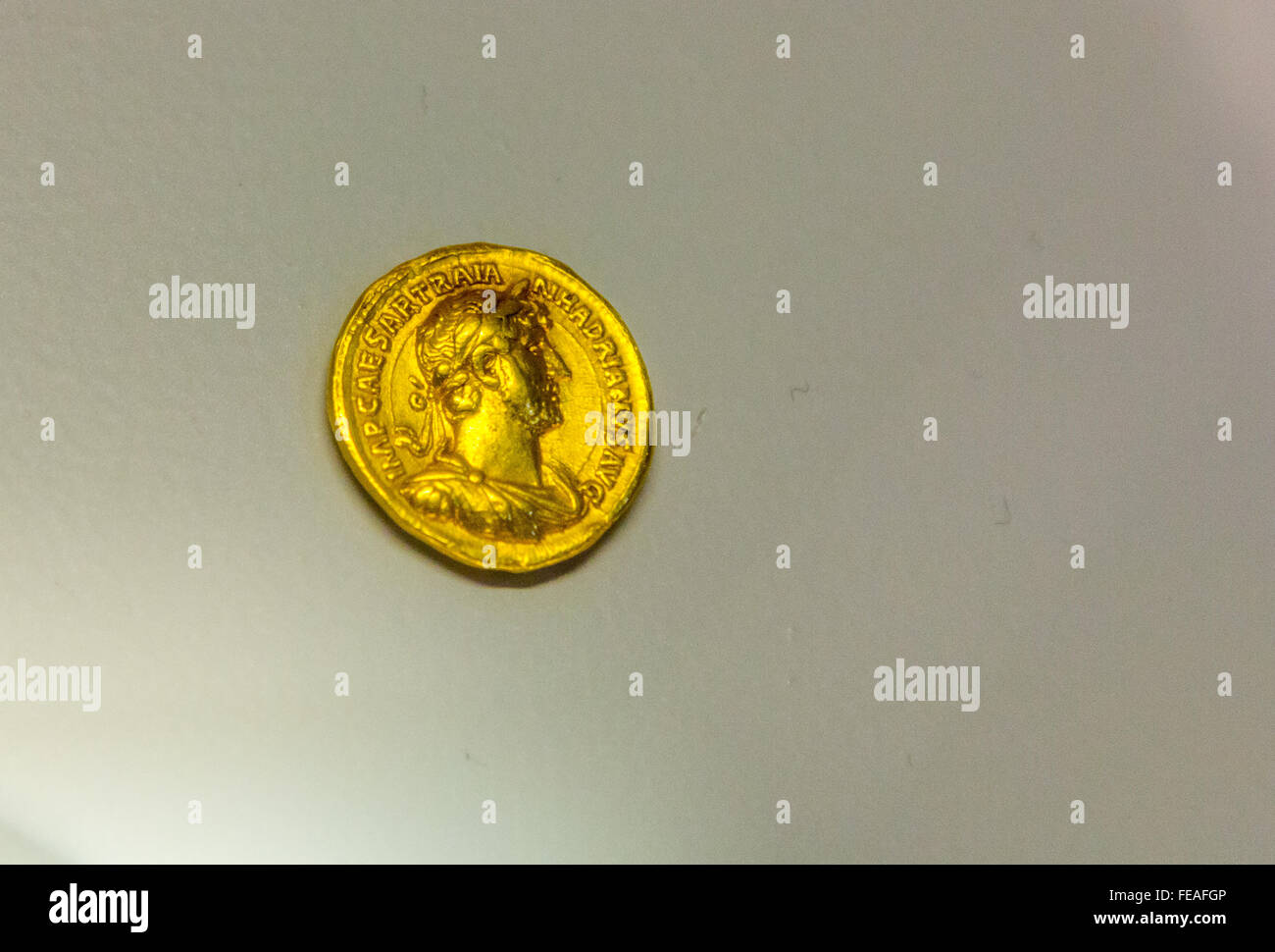 Monete antiche di Roma antica Foto Stock