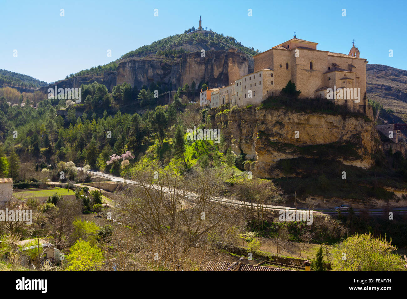 Antico convento ristrutturato di Cuenca, Spagna Foto Stock