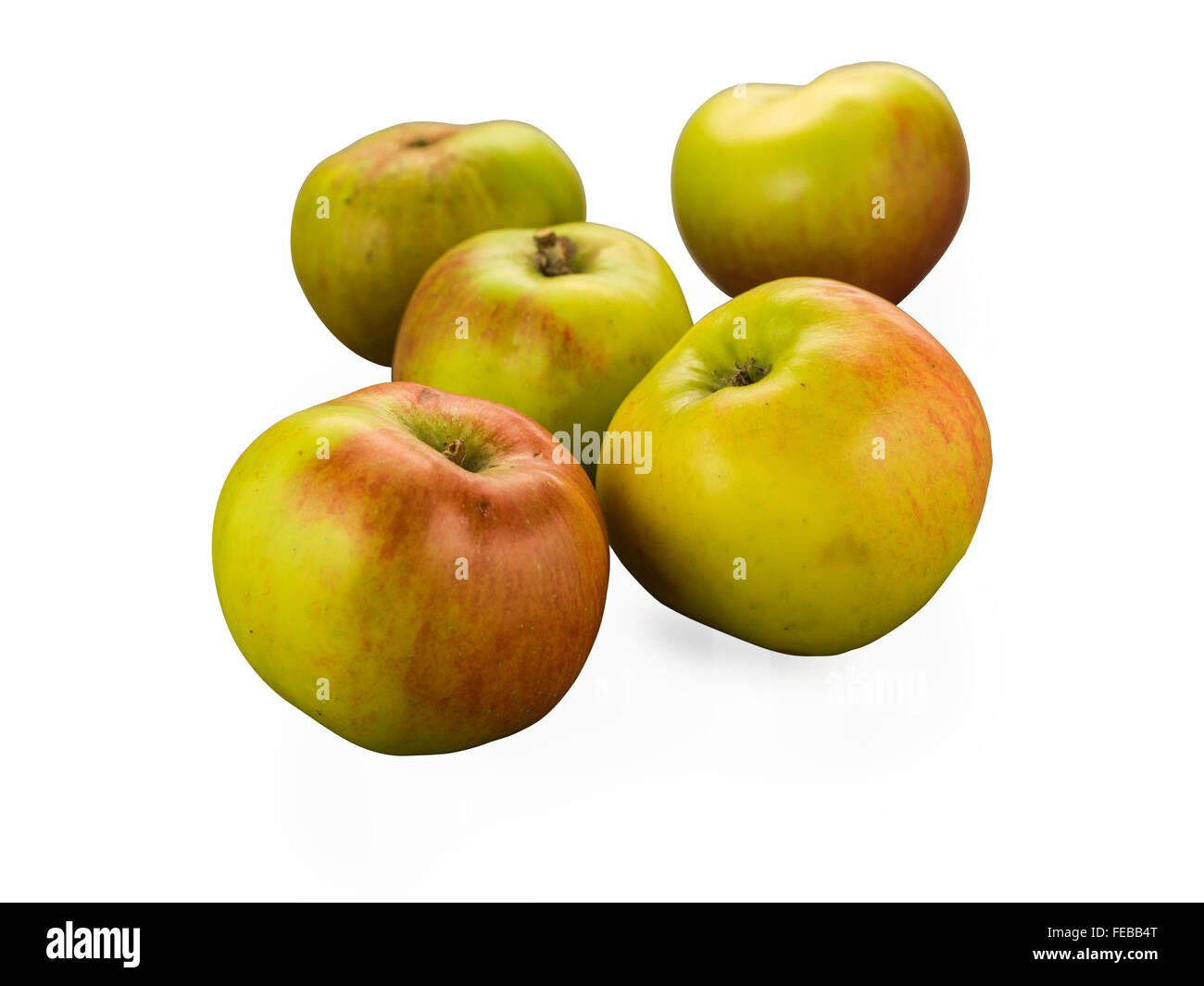 La frutta e la verdura isolati su sfondo bianco Foto Stock
