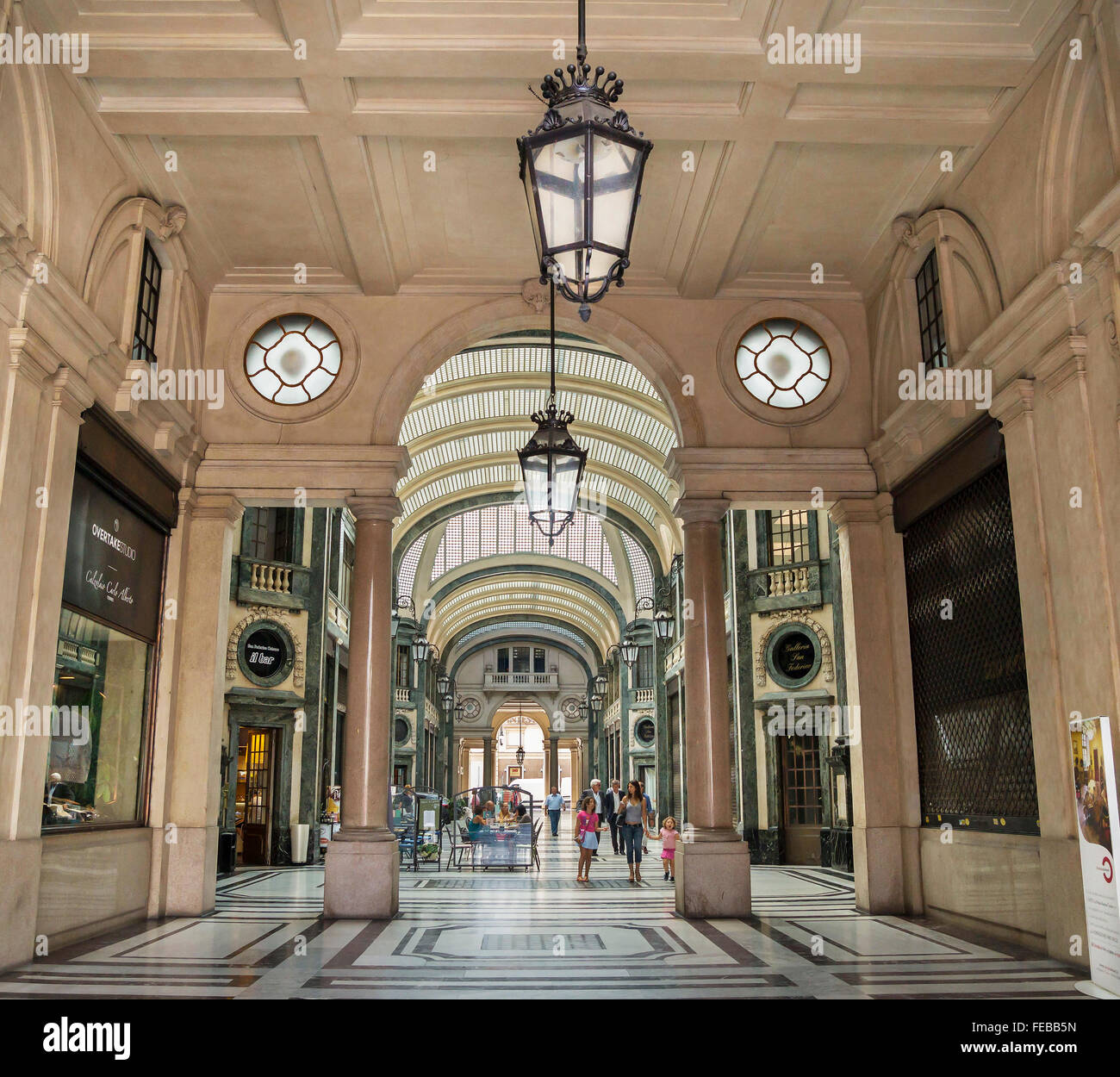 Galleria San Federico - Galleria San Federico, edificio commerciale nel centro storico di Torino . Foto Stock