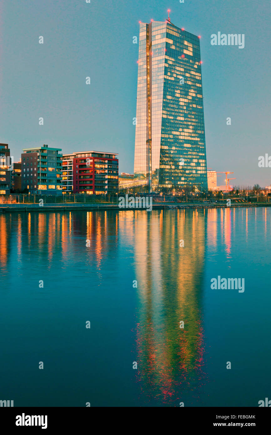 L'Europa, Germania, di Francoforte sul Meno, Banca centrale europea BCE, capo ufficio Foto Stock