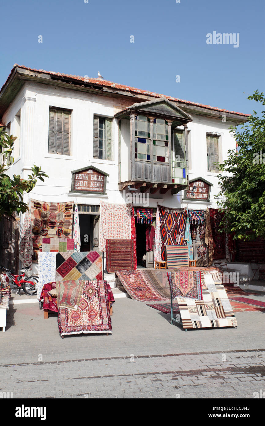 Negozio di tappeti, Kas, Turchia Foto Stock
