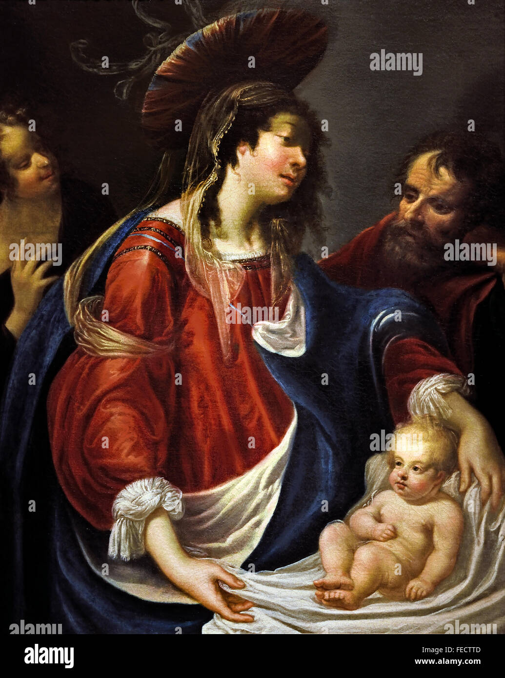 La Sacra Famiglia di LALLEMANT Georges 1575 - 1636 Francia - Francese Foto Stock