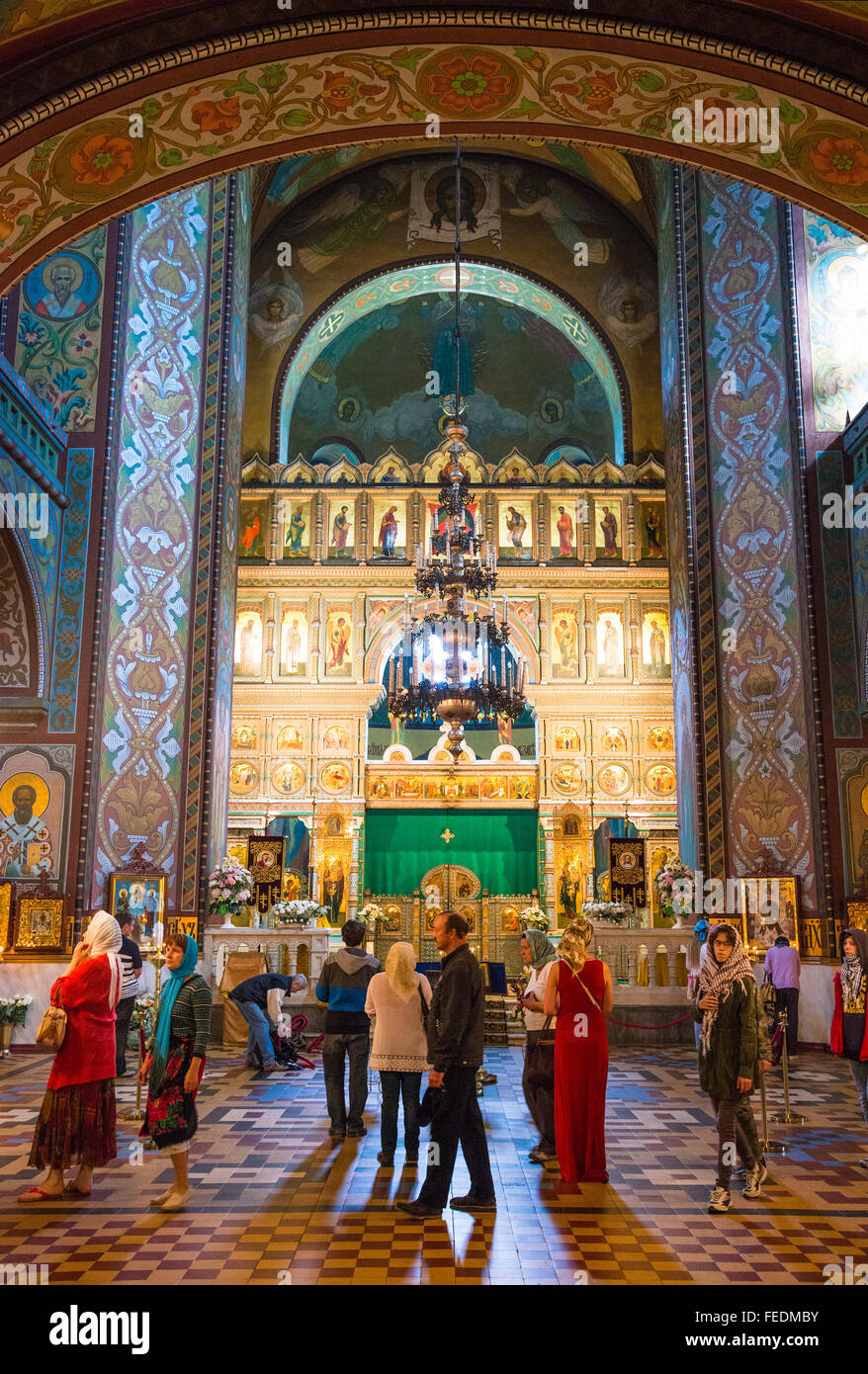 Pietro e Paolo, la cattedrale, Petergof, San Pietroburgo, Russia Foto Stock