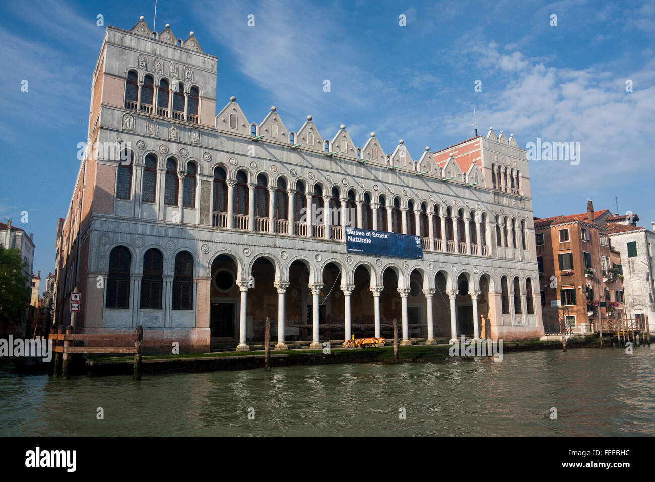 Fondaco dei Turchi il Museo di Storia Naturale palazzo sul Canal Grande Venezia Veneto Italia Foto Stock