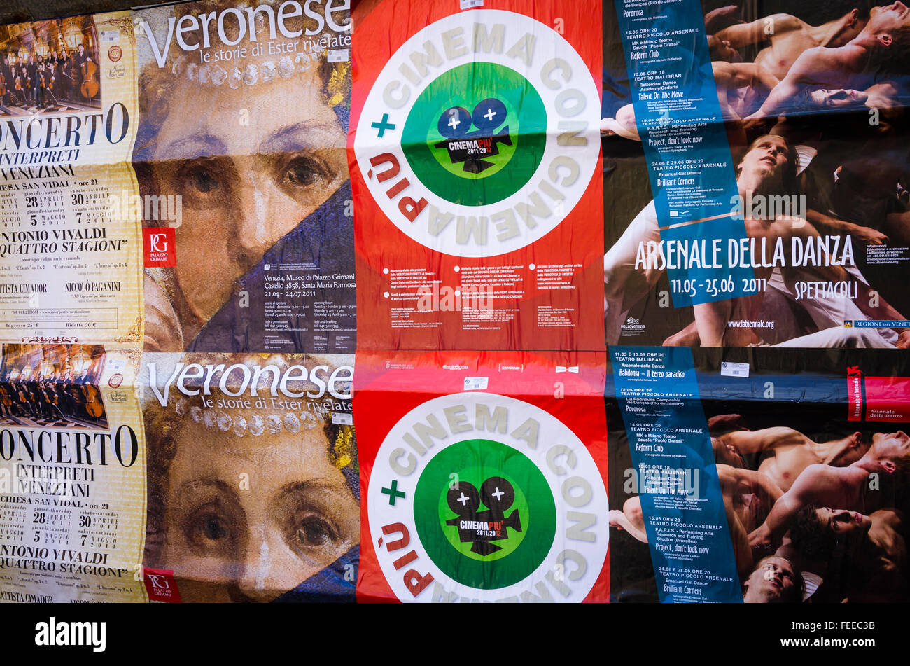 I cartelloni, Venezia, Veneto, Italia Foto Stock