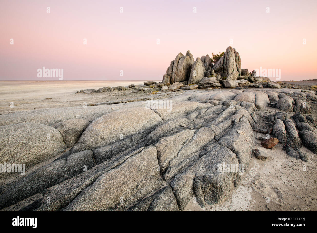 Roccia di granito la formazione su Kubu Island Foto Stock