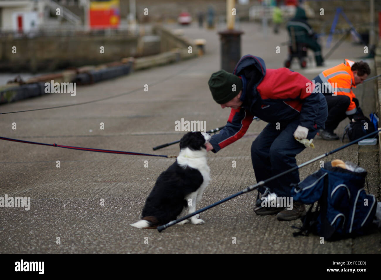 Bridlington pescatore del Regno Unito Foto Stock