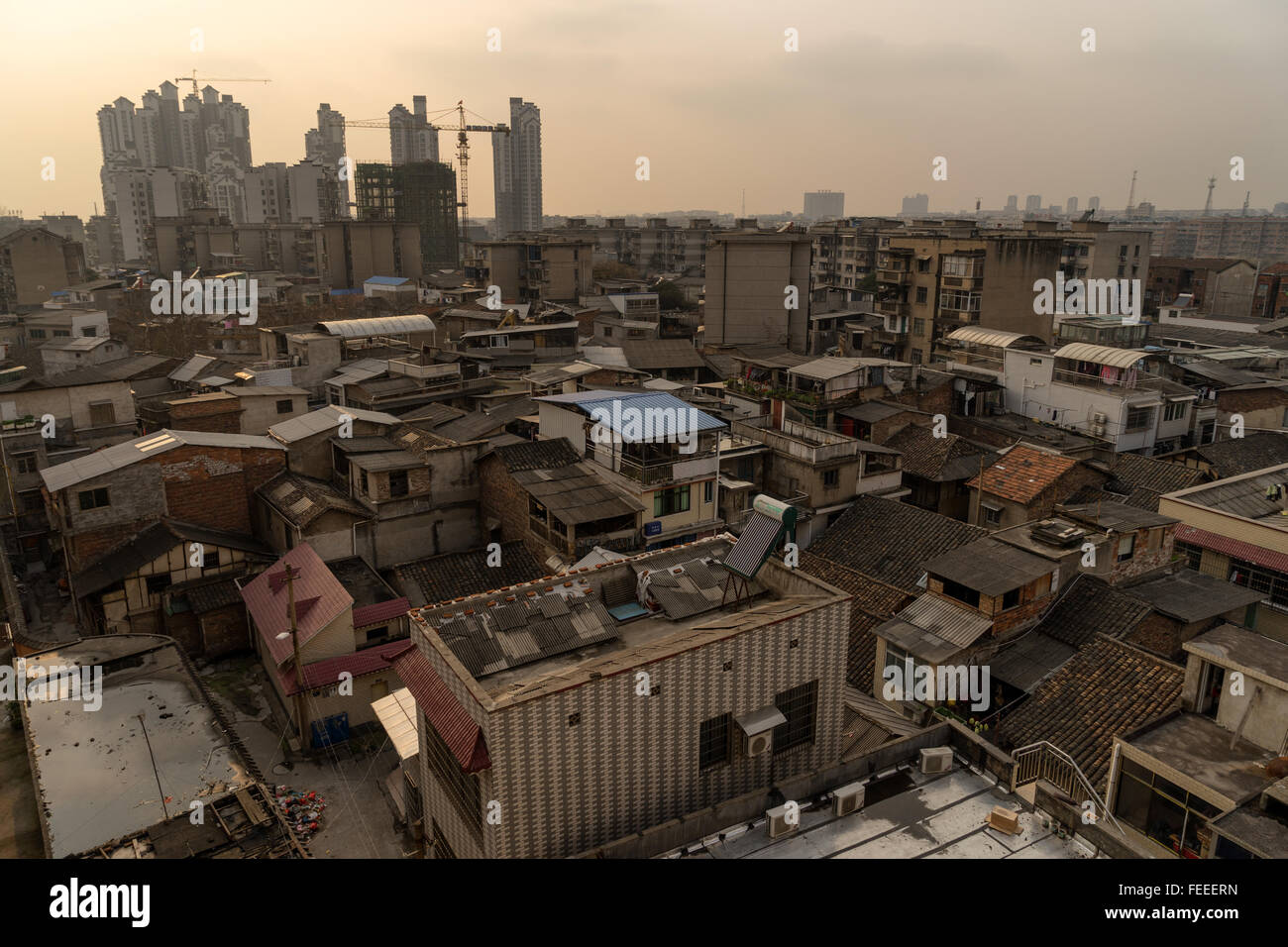 Vista di Xiangtan città vecchia, Hunan, Cina Foto Stock