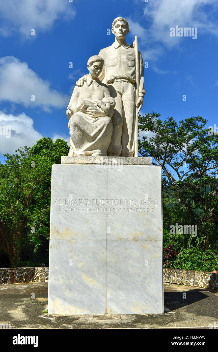 Monumento al Jibaro Puertorriqueno (monumento di Puerto Rican connazionale) è un monumento costruito dal Governo di Puerto Ric Foto Stock