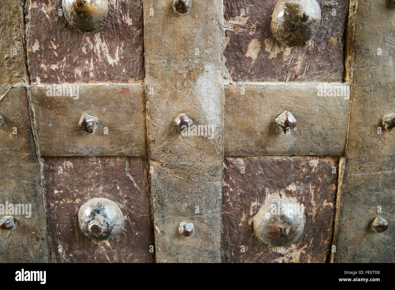 Un India classic porta in Golden fort di Jaisalmer. Foto Stock
