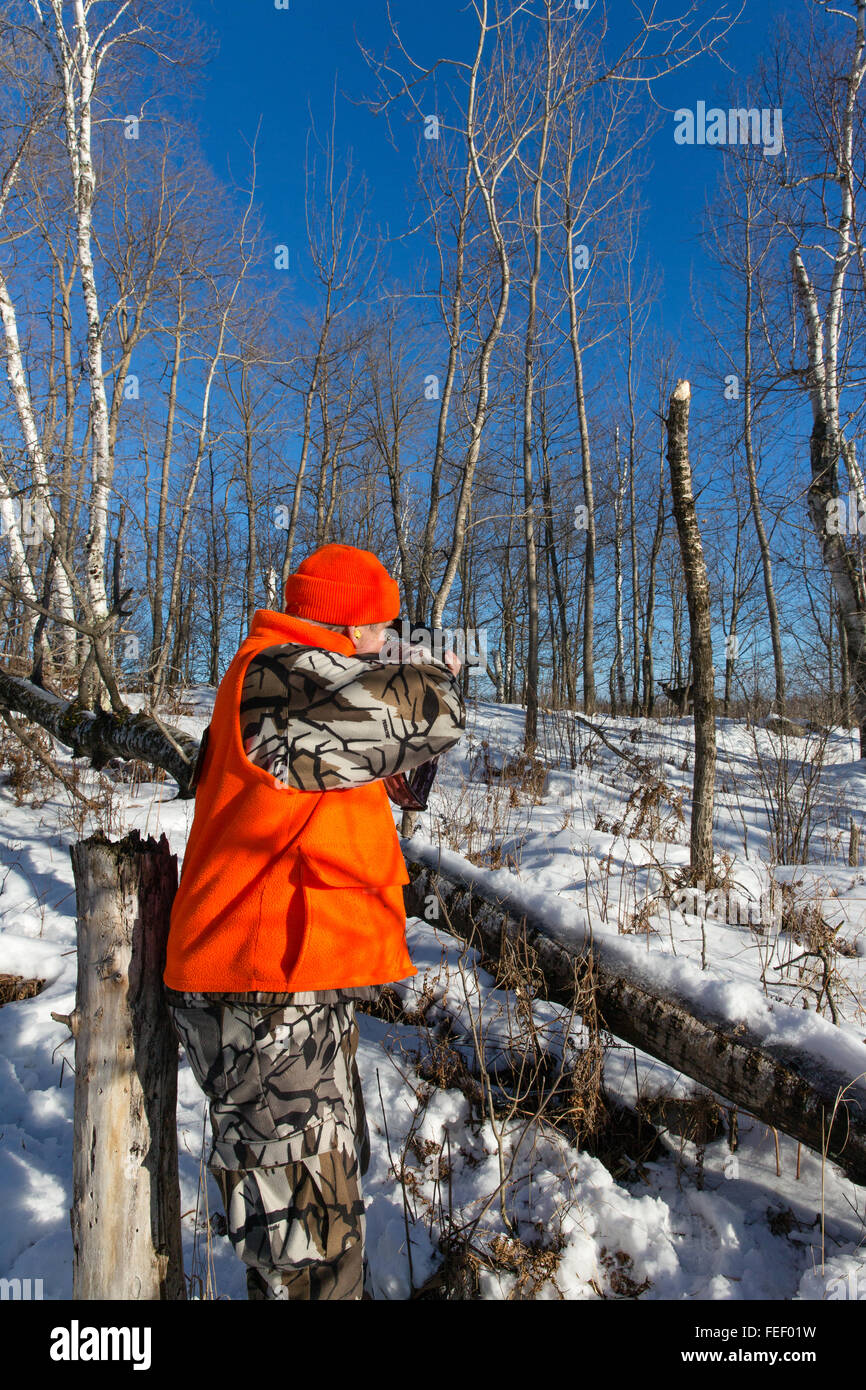 A fine stagione Wisconsin hunter Foto Stock