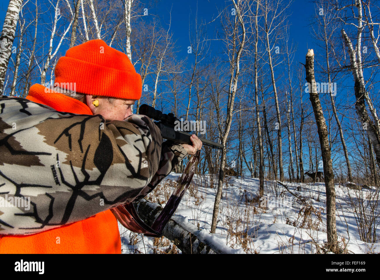 A fine stagione Wisconsin hunter Foto Stock