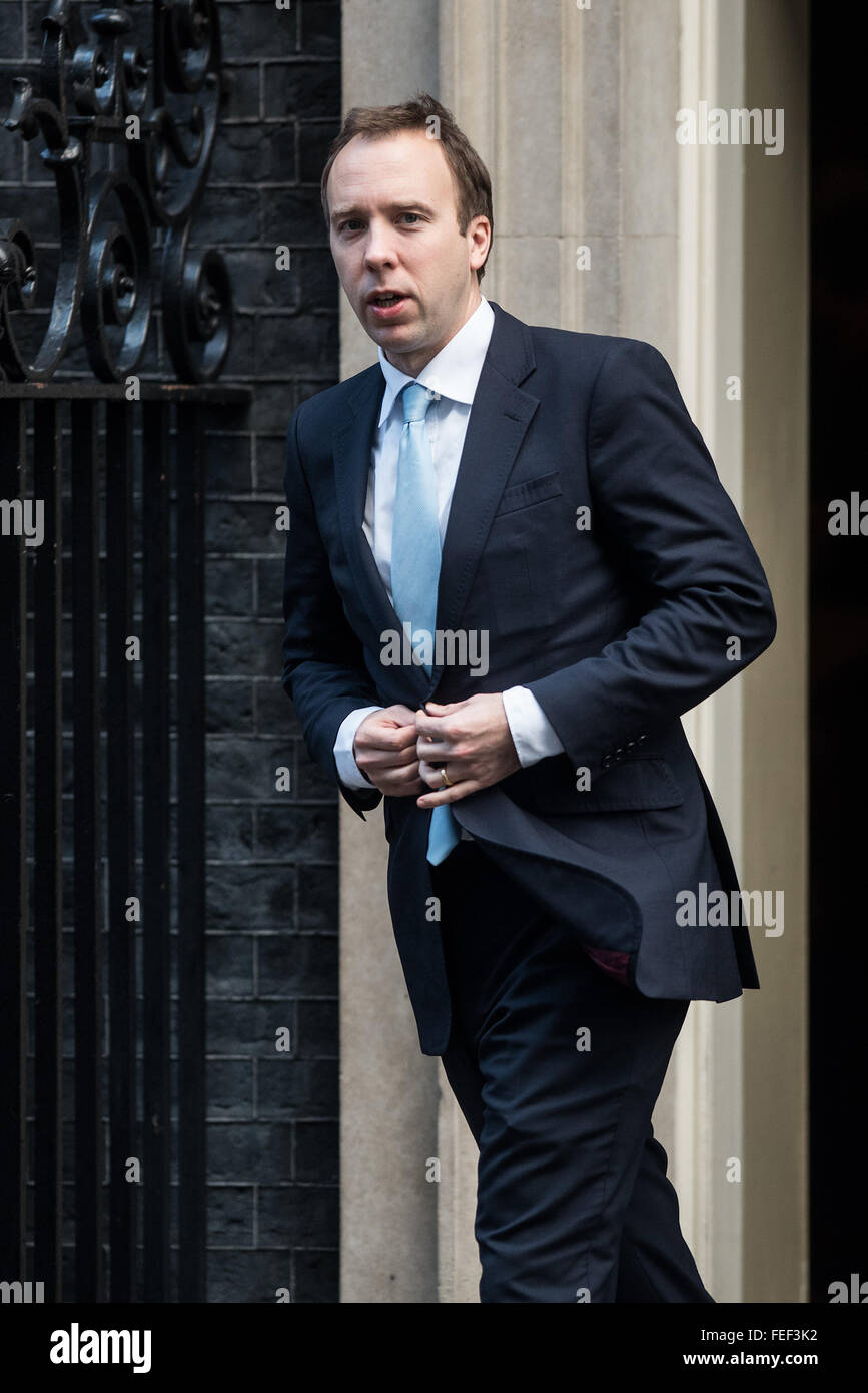 I ministri a Downing Street prima di Primo Ministro di domande. Dotato di: Matthew Hancock dove: Londra, Regno Unito quando: 06 Gen 2016 Foto Stock