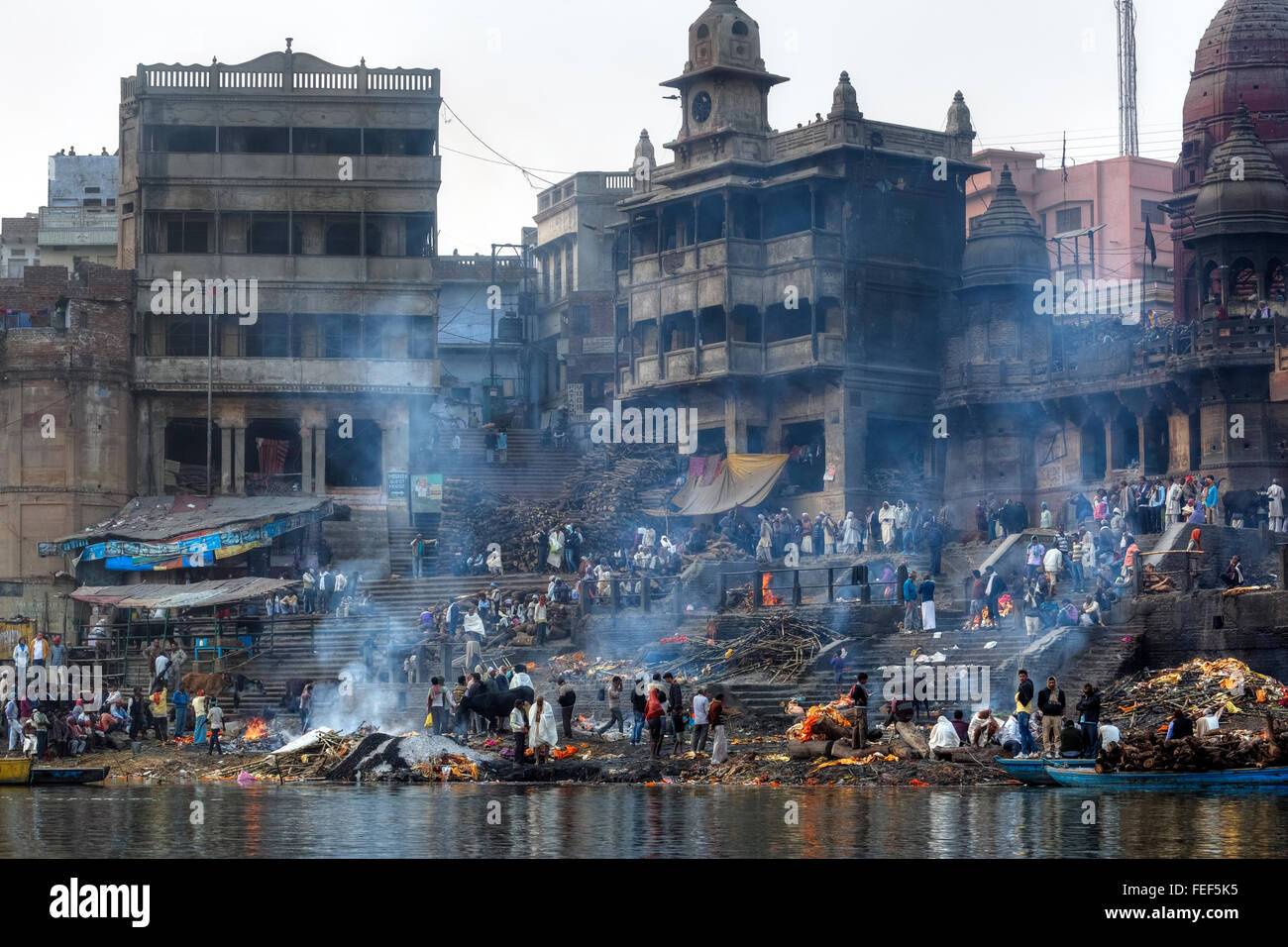 Varanasi, Gange, Uttar Pradesh, India, Asia del Sud Foto Stock