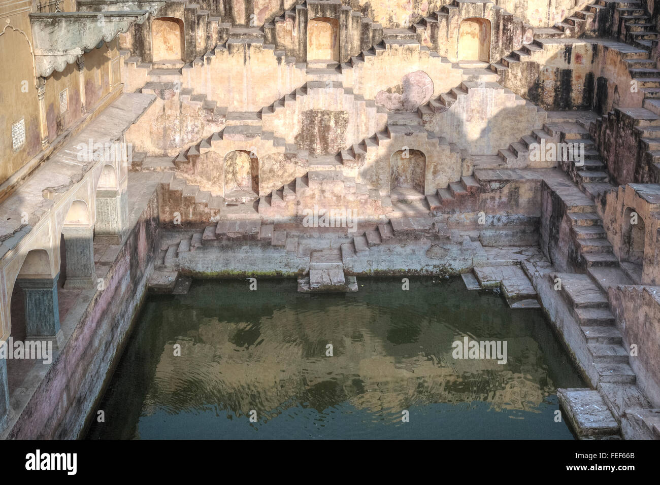 Passo ben a Jaipur, Rajasthan, India, Asia del Sud Foto Stock