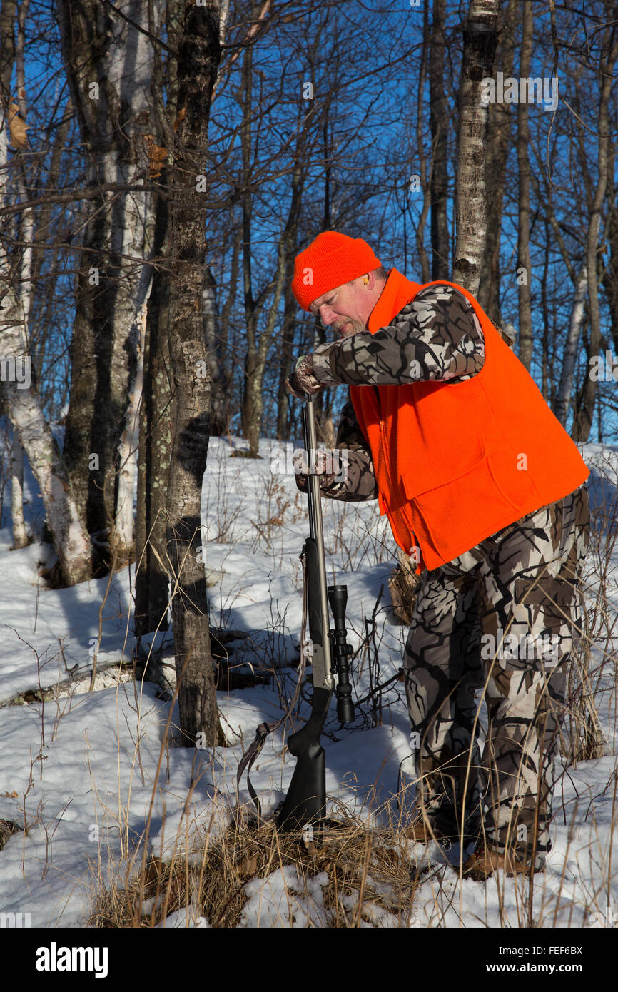 A fine stagione Wisconsin hunter Foto Stock