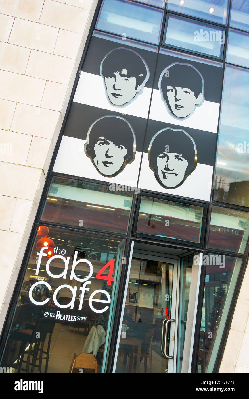 I Fab Four Cafe il Beatles Story Museum Liverpool Lancashire Foto Stock