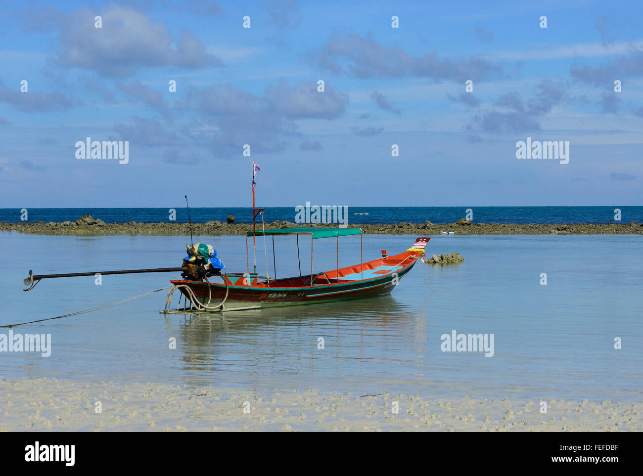 Lunga coda di barche in insalata era Koh Phangan Thailandia Foto Stock