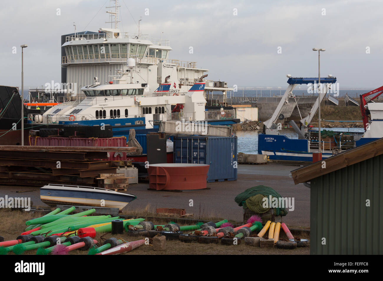 Hvide Sande Skibs- og Baadebyggeri. Foto Stock