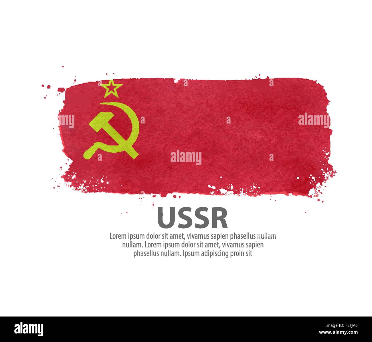 Bandiera URSS, Russia. illustrazione vettoriale Illustrazione Vettoriale