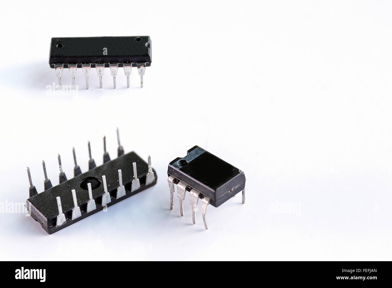 IC ,circuito integrato è il tasto attrezzatura nel circuito elettronico. Foto Stock