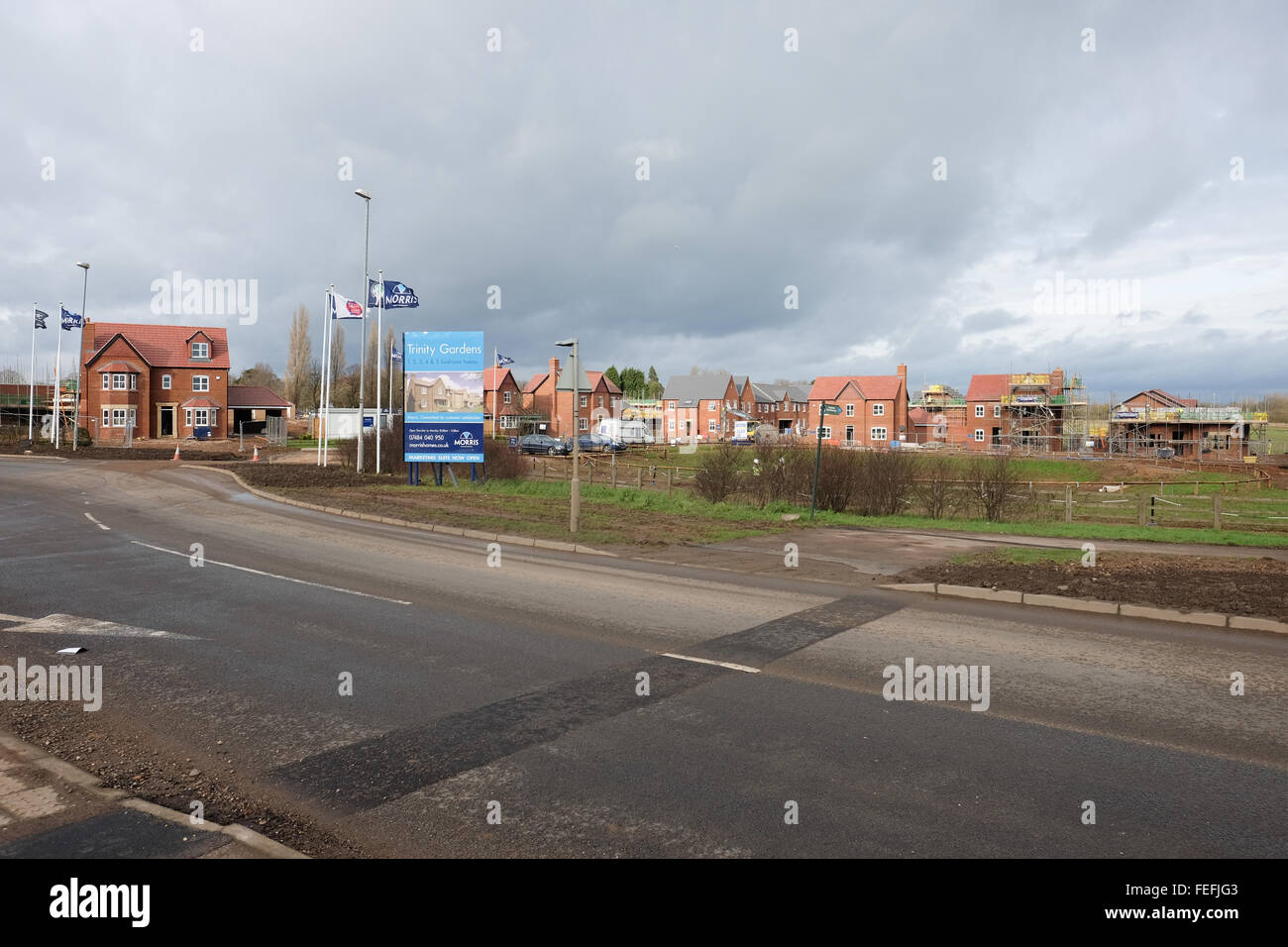 Nuovo alloggiamento essendo costruito in loughborough leicestershire Foto Stock