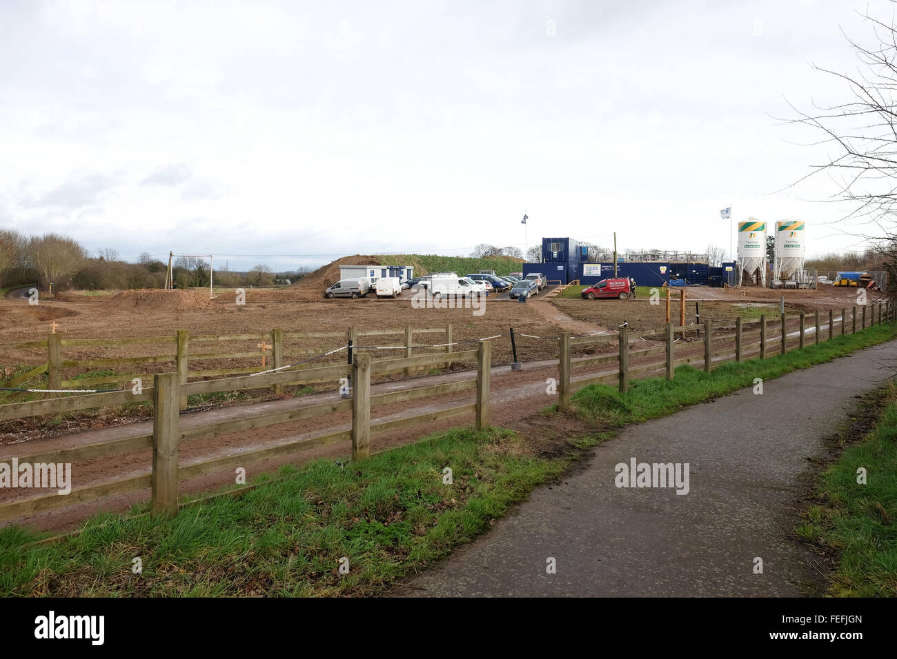 Nuovo alloggiamento essendo costruito in loughborough leicestershire Foto Stock