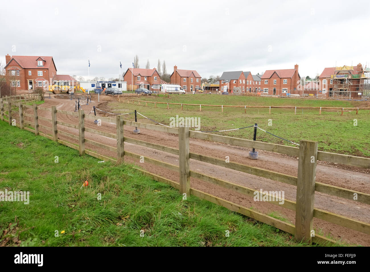 Nuovo alloggiamento essendo costruito in loughborough leicestershire Foto Stock